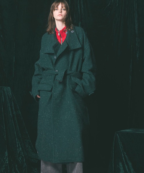 UNISEX》【Italian Dead Stock Fabric】Prime-Over Stand Collar Coat