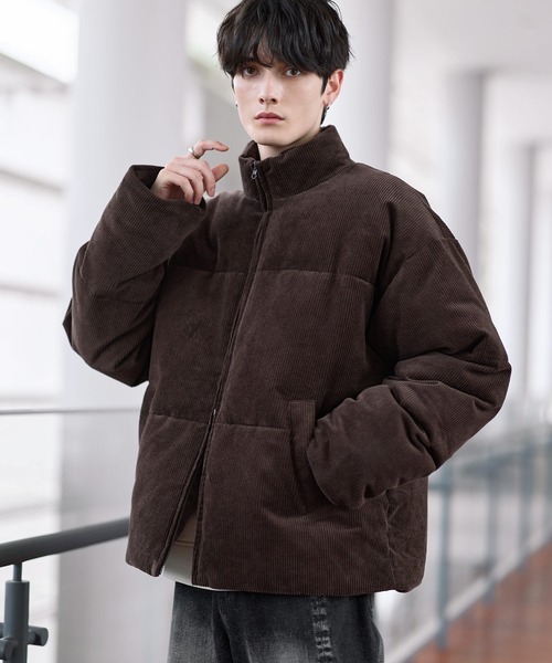 セール】ハイネック中綿ショートジャケット(600フィルパワー)（ダウン