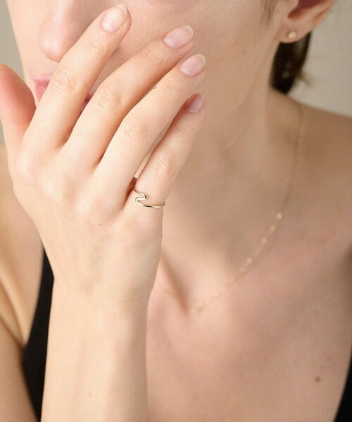 ete（エテ）の「○K10YG ウェーブ ピンキーリング（リング）」 - WEAR