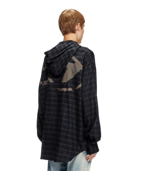 セール】メンズ フード付きシャツ S-DEWNY-HOOD-B（シャツ/ブラウス