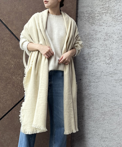 人気定番！ASAUCE MELER 大判ストール ウール マフラー Plage 人気定番