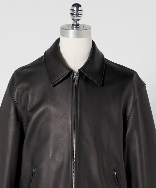 LOEFF＞ ラムレザー バイカー ジャケット UNISEX（ライダース