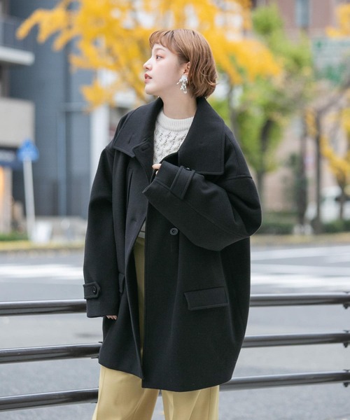 KBF（ケイビーエフ）の「スタンドカラーコクーンミドルコート（その他