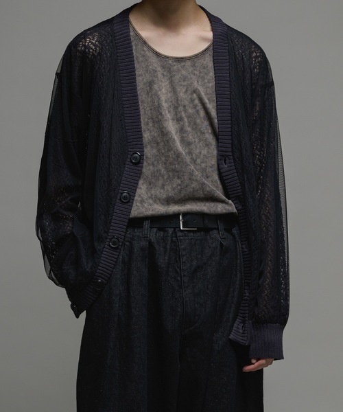 CASPER JOHN（キャスパージョン）の「Tulle layered lace cardigan