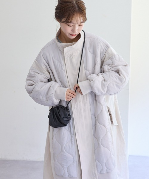 セール】≪新色登場≫【etsinta/エシンタ】切替マキシミリタリーコート