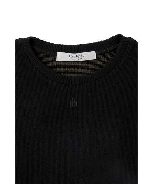 Trois Logo Ribbed Tee（Tシャツ/カットソー）｜Her lip to（ハー