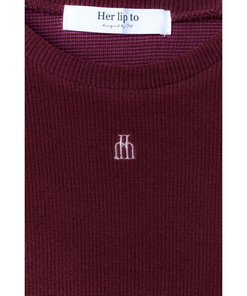 Trois Logo Ribbed Tee（Tシャツ/カットソー）｜Her lip to（ハー