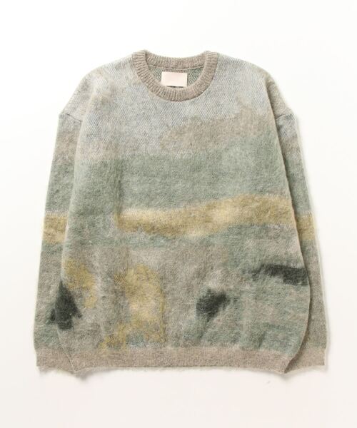 YOKE（ヨーク）の「YOKE/ヨーク/LANDSCAPE MOHAIR JACQUARD CREWNECK