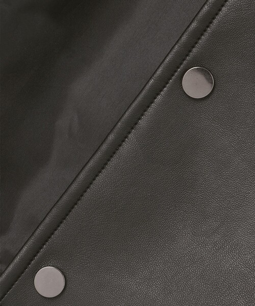 uncrave（アンクレイヴ）の「ウォッシャブル エコレザー ブルゾン