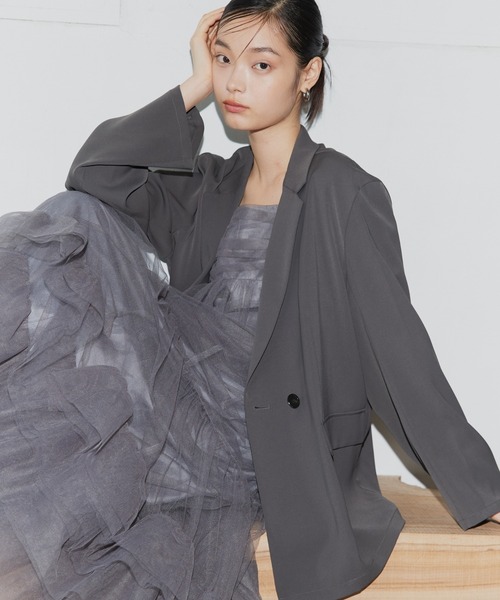 2点セットアイテム】ボリュームチュールジャケットセットドレス