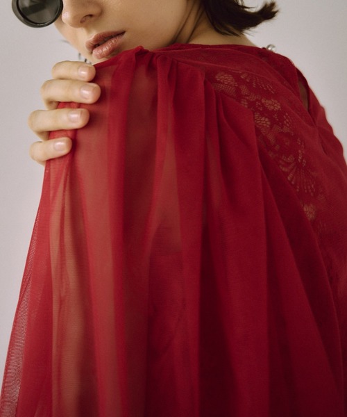 セール】2way puff tulle dress 【低身長向けサイズあり】（ドレス