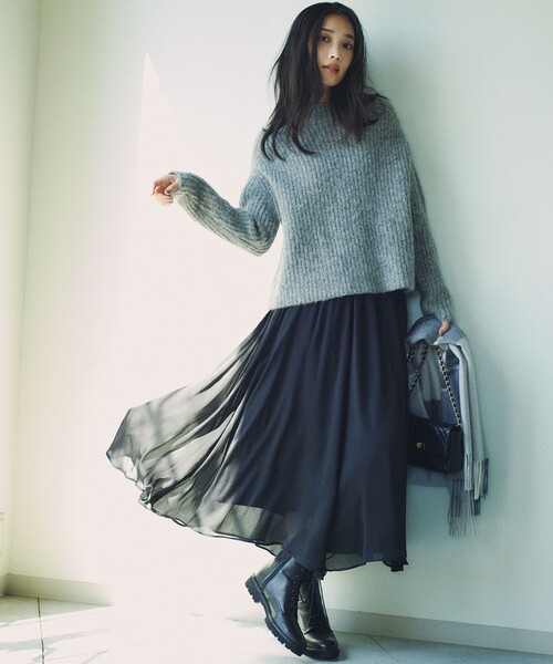 カシミヤ チェック柄 ストール（ストール/ショール）｜23区（ニジュウ