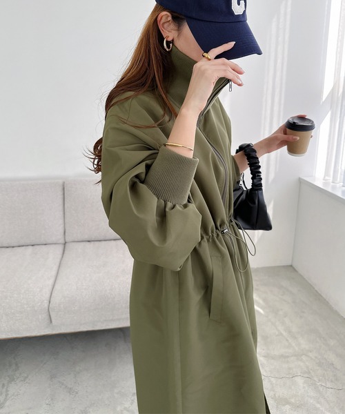 セール】ボリューム袖2wayスタンドカラーコート（その他アウター