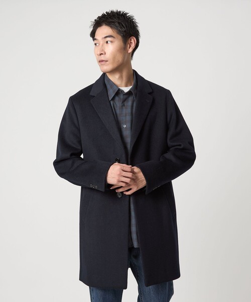 green グリーンレーベルリラクシングSENTDALE WOOLチェスターコート L