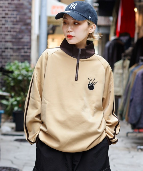 SPINNS（スピンズ）の「【ユニセックスで着用可能】ハーフジップ