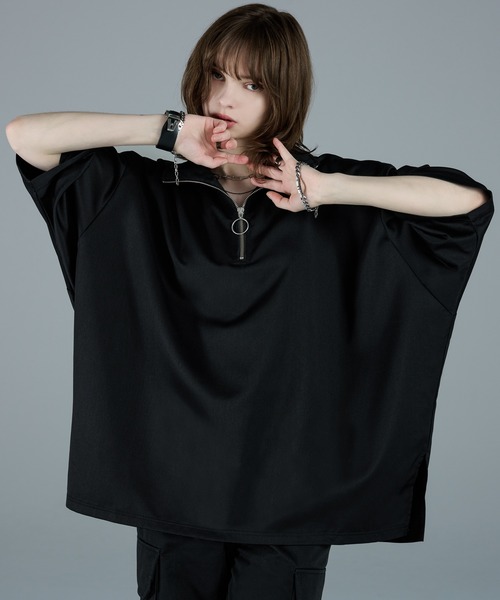 TR dolman half ring zip shirt / ドルマンハーフリングジップシャツ