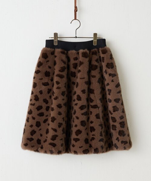 セール】《15 quinze》レオパードファースカート（スカート