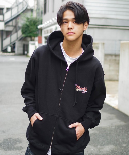 HEAVY WEIGHT 12.7oz “CAP BOY” LOGO ZIP HOODIE 長袖 パーカー 秋服