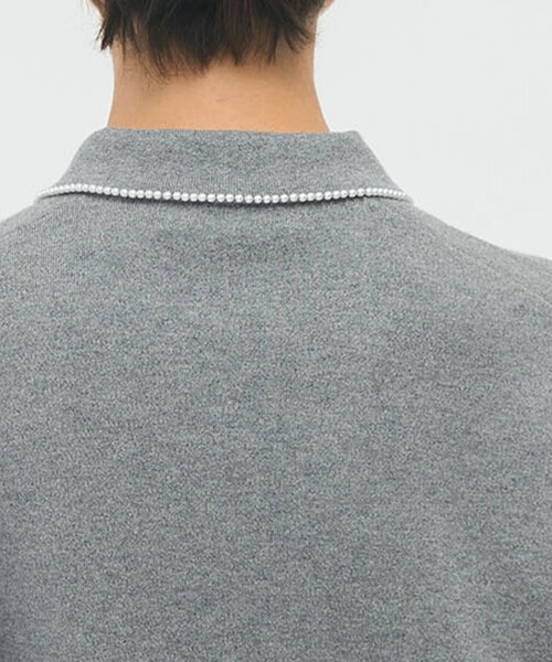 コットンカシミヤ パールポロカーディガン（カーディガン/ボレロ
