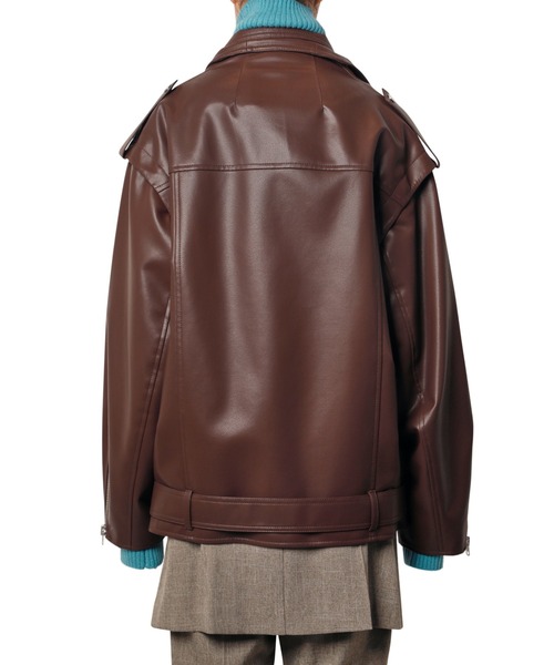 フェイクレザーバイカージャケット / Faux Leather Biker Jacket