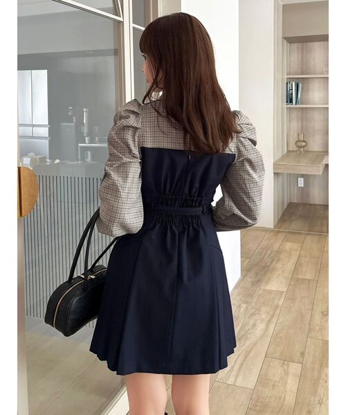 dazzlin（ダズリン）の「長袖レイヤードシャツミニワンピース