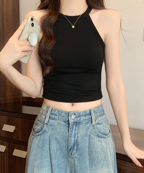 セール】【カップ付き】アメリカンスリーブショートタンクトップ