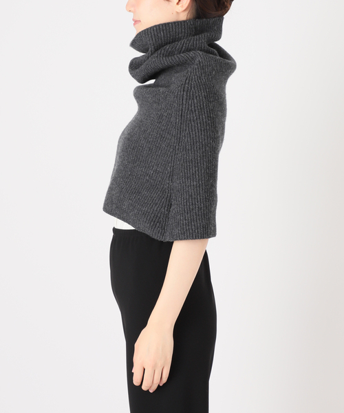 AP STUDIO（エーピーストゥディオ）の「追加 リブニットケープ（ネック