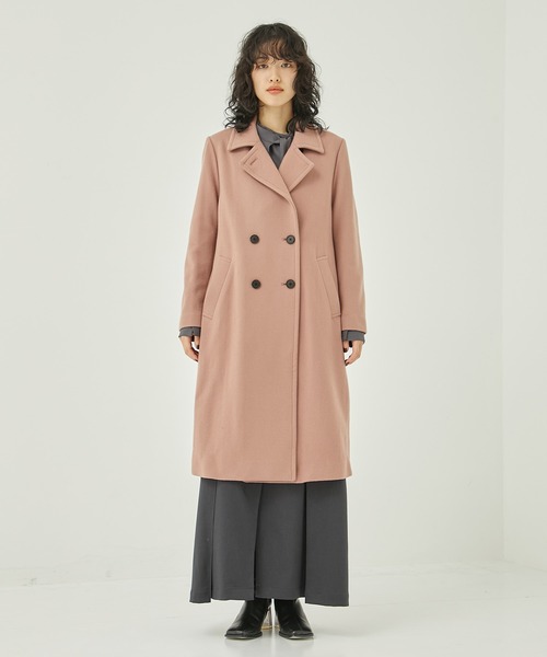 バックフレアウールチェスター/ステンカラー2WAYロングコート