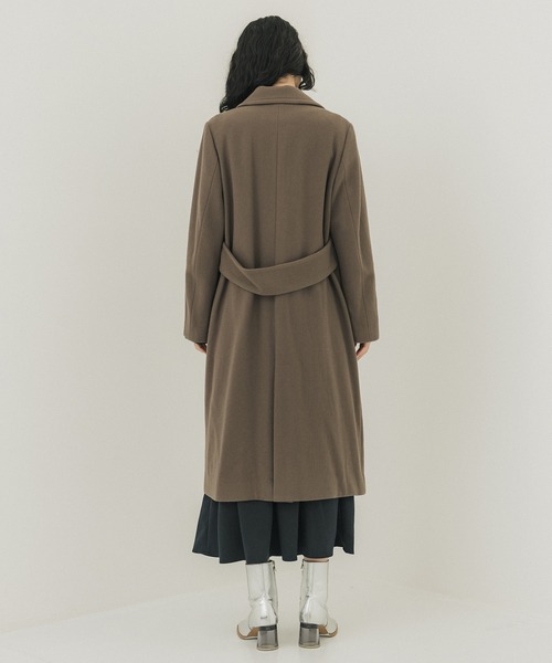 バックフレアウールチェスター/ステンカラー2WAYロングコート