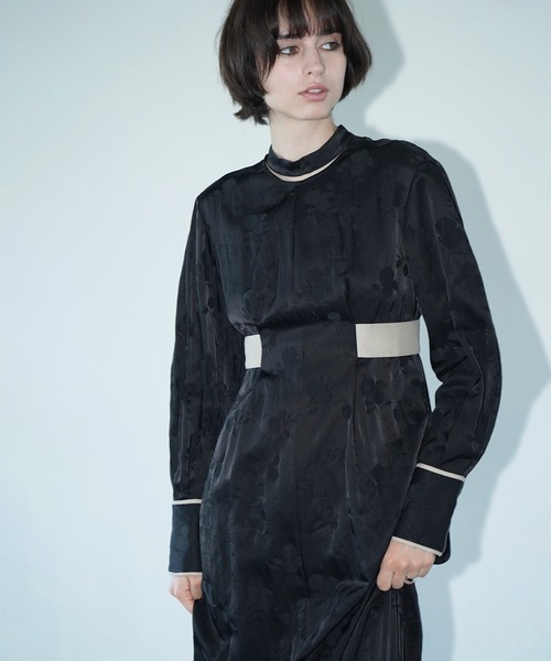 セール】VINTAGE FLOWER SATIN ONEPIECE（ワンピース）｜CLANE（クラネ