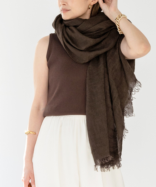 処分価格！！GATTI&C-BIELLA リネンカシミアストール Deuxieme Classe