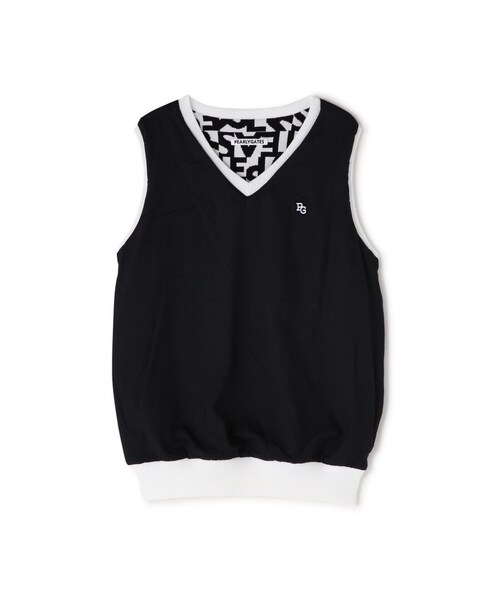 即発送】パーリーゲイツ リバーシブル Vネックニットベスト＜ランダム