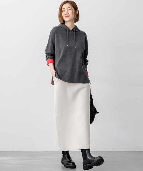 セール】【洗える】コットンエアーダンボール Iライン スカート