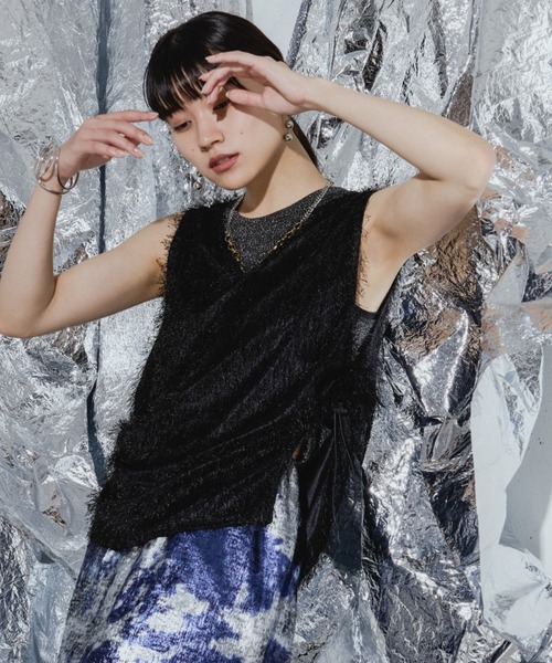 Side drawstring サマーシャギータンク（タンクトップ）｜Ezick