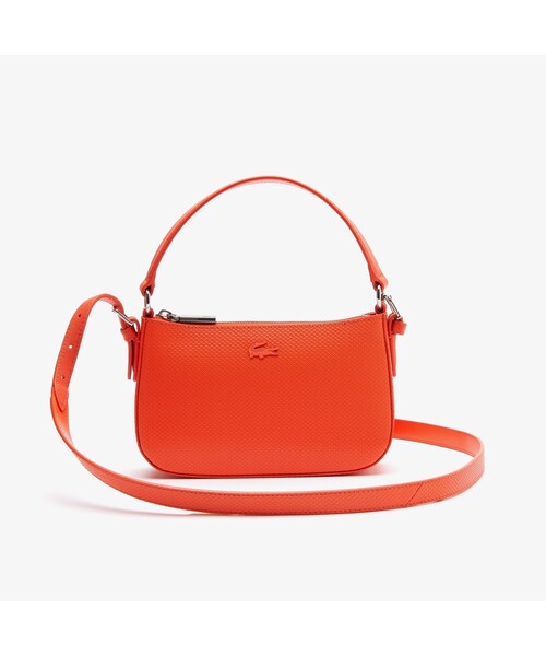 極美品】ラコステ 赤 メタリックカラー レザー ボディバック 極美品