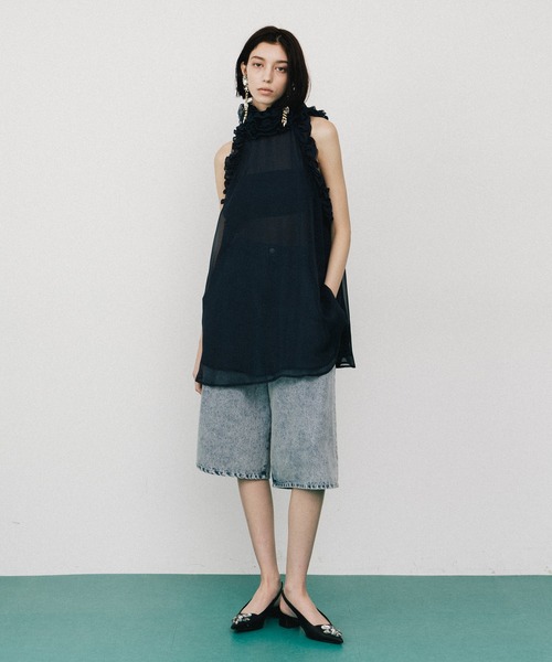 セール】ティアードメロウフリルホルターネックブラウス（シャツ