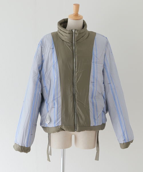 GANNI / ガニー】Shiny Quilt Vest Jacket：ブルゾン（ブルゾン