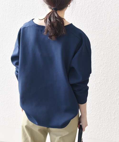 セール】SHIPS any:〈手洗い可能〉シーム ボートネック ニット プル