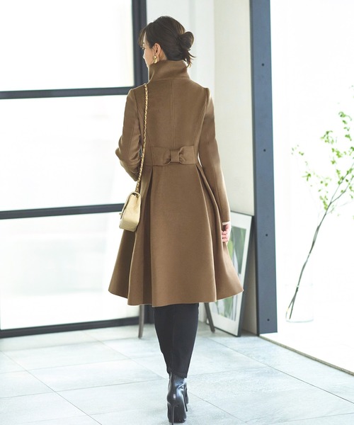 ウール100% ｜ バックリボンフィット＆フレアウールコート