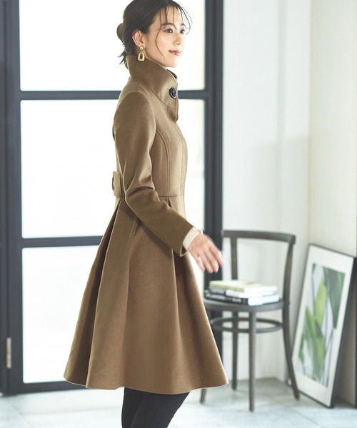 ウール100% ｜ バックリボンフィット＆フレアウールコート