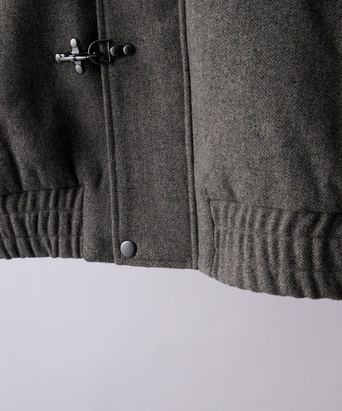 CLEL】Wool Blend Herringbone Tweed Fireman Blouson / ウール
