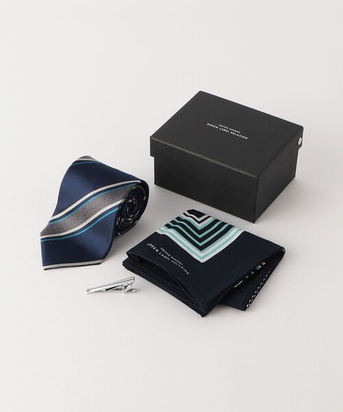 ネクタイ ハンカチ ネクタイピン 3点セット ギフトボックス（ネクタイ