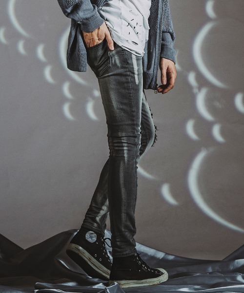 mp12449-ｱﾙﾃｨﾒｯﾄｽﾄﾚｯﾁﾃﾞﾆﾑﾀﾞﾒｰｼﾞｽｷﾆｰPT パンツ（デニムパンツ）｜NO ID