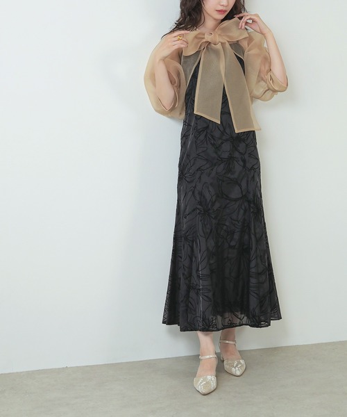 ボウタイ リボン ボレロ キャミワンピース 2点セット パーティー