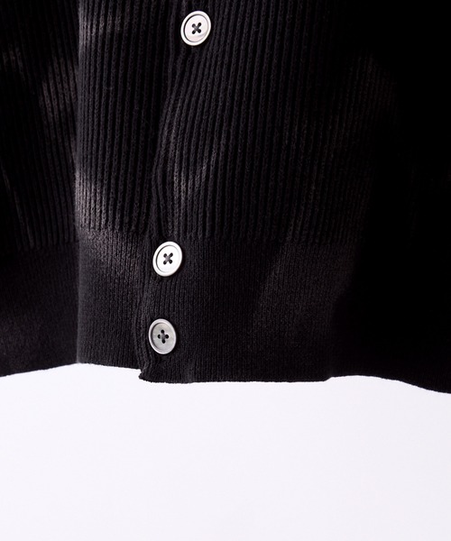CLEL】Basic/Spray Rib Knit Shirt Cardigan / ベーシック/スプレー畦