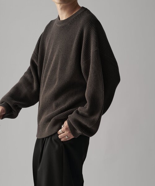 Lui's（ルイス）の「片畦クルーネックニット（ニット/セーター）」 - WEAR