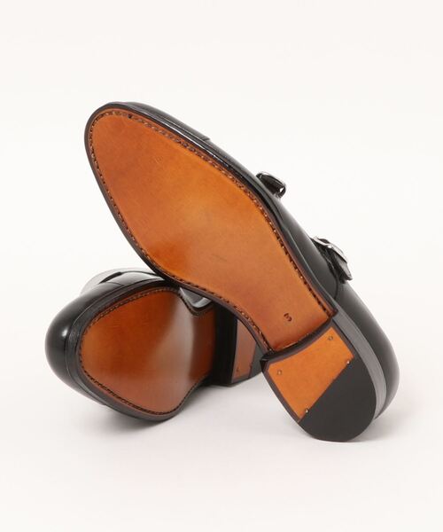 Jalan Sriwijaya/98679 CALF BLACK LEATHER SOLE/ダブルモンクシューズ