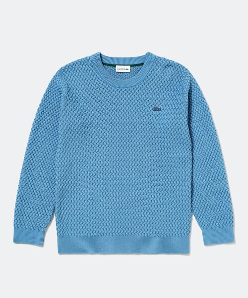 セール】ローゲージ バスケット編み ニットクルーネックセーター