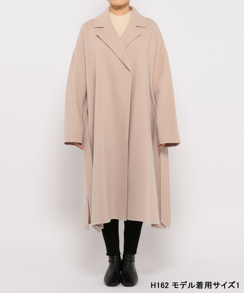 セール】ライトウールリバーロングコート（ダウンジャケット/コート
