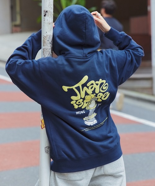 HEAVY WEIGHT 12.7oz 'POSTER BOY' LOGO ZIP HOODIE 長袖 パーカー 秋
